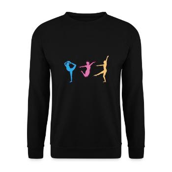 Gymnast, Yoga,Sports,Exercises,Dancing,Gymnastics - Unisex Sweatshirt - black - Front - Alina (178cm) & Michal (187cm)