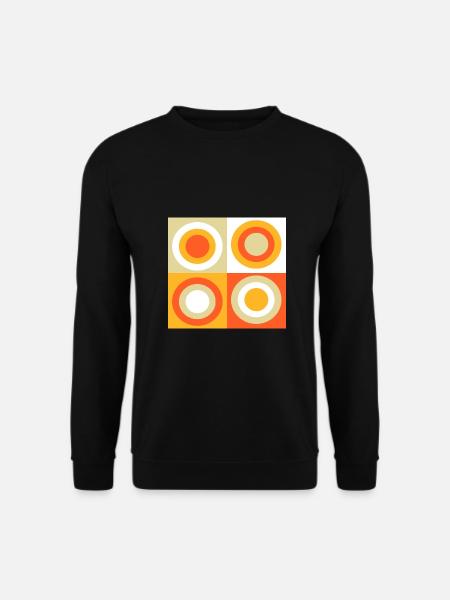 70er Jahre Muster Retro Hippie Flowers Power - Unisex Pullover - Schwarz
