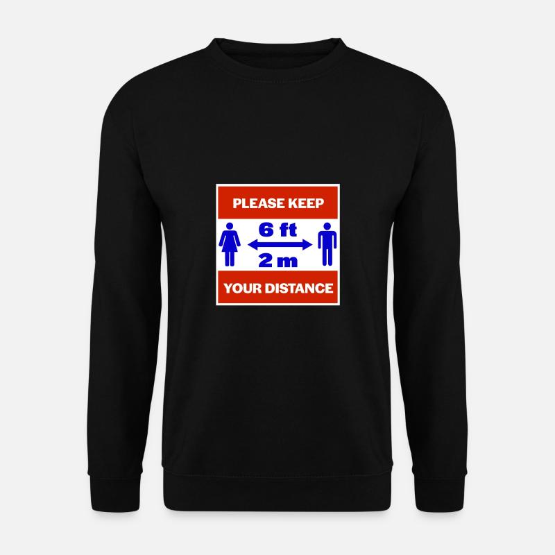Bitte halten Sie Abstand - Unisex Pullover - Schwarz