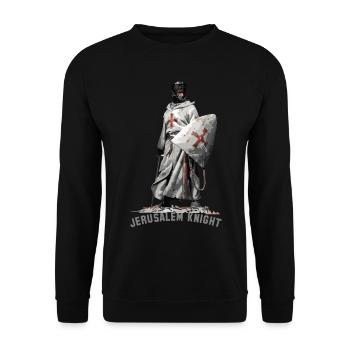 jerusalem ritter - Unisex Pullover - Schwarz - Vorne - Alina (178cm) & Michal (187cm)