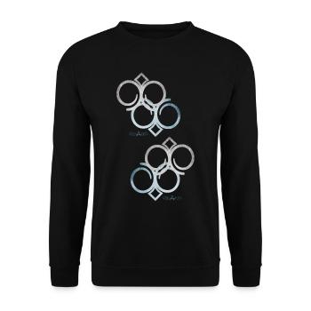 Résumé n° 69 b - Sweat-shirt Unisexe - noir - Devant - Alina (178cm) & Michal (187cm)