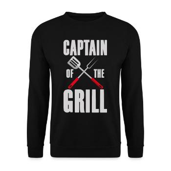 Capitaine du Grill 4 - Sweat-shirt Unisexe - noir - Devant - Alina (178cm) & Michal (187cm)
