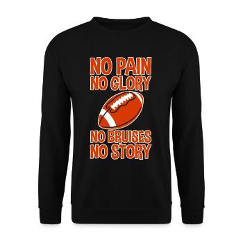 No Pain No Glory No Bruises No Story 2 - Unisex Pullover - Schwarz - Vorne - Alina (178cm) & Michal (187cm)