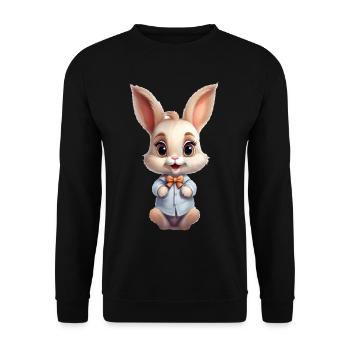 Cute Rabbit Baby - Unisex Sweatshirt - black - Front - Alina (178cm) & Michal (187cm)