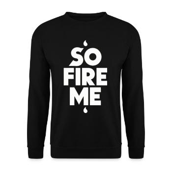 So Fire Me 9 - Unisex Pullover - Schwarz - Vorne - Alina (178cm) & Michal (187cm)