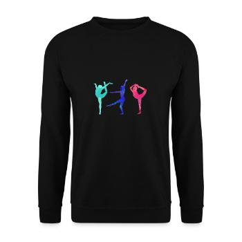 Gymnast, Yoga,Sports,Exercises,Dancing,Gymnastics - Unisex Sweatshirt - black - Front - Alina (178cm) & Michal (187cm)