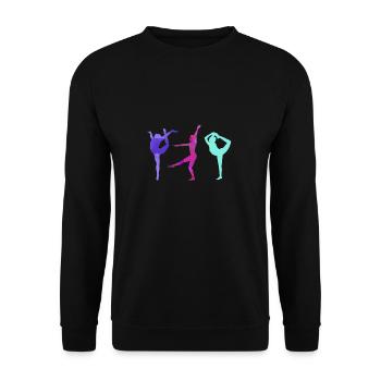 Gymnast, Yoga,Sports,Exercises,Dancing,Gymnastics - Unisex Sweatshirt - black - Front - Alina (178cm) & Michal (187cm)