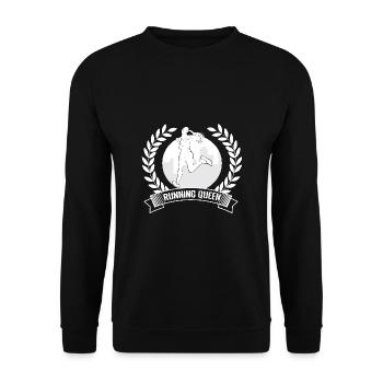 Marathon Runner Running Queen Running Gift - Unisex Pullover - Schwarz - Vorne - Alina (178cm) & Michal (187cm)