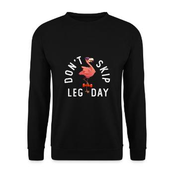 Don't Skip Leg Day - Unisex Pullover - Schwarz - Vorne - Alina (178cm) & Michal (187cm)