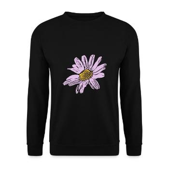 Flower pastel flower flowers pastel flowers lilac - Unisex Sweatshirt - black - Front - Alina (178cm) & Michal (187cm)