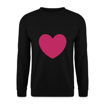 Saint-Valentin, Saint-Valentin, Saint-Valentin - Sweat-shirt Unisexe - noir - Devant - Alina (178cm) & Michal (187cm)