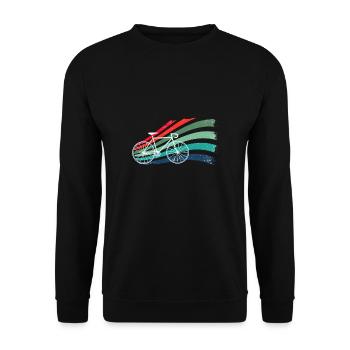 Vélo,Peinture,Illustration,Coloré,Rétro - Sweat-shirt Unisexe - noir - Devant - Alina (178cm) & Michal (187cm)