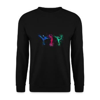 Patinage sur glace,Patinage artistique,Patineur artistique,Graffiti - Sweat-shirt Unisexe - noir - Devant - Alina (178cm) & Michal (187cm)