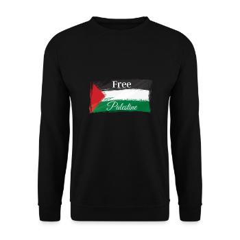Free Palestine Palestine Peace Freedom - Unisex Sweatshirt - black - Front - Alina (178cm) & Michal (187cm)