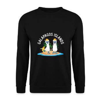 Galapagosinseln Blaufußtölpel Weihnachten - Unisex Pullover - Schwarz - Vorne - Alina (178cm) & Michal (187cm)