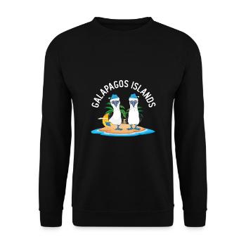 Galapagosinseln Blaufußtölpel Weihnachten - Unisex Pullover - Schwarz - Vorne - Alina (178cm) & Michal (187cm)