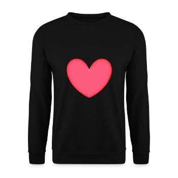 Heart Pink Pattern Pink Gift Valentine's Day - Unisex Sweatshirt - black - Front - Alina (178cm) & Michal (187cm)