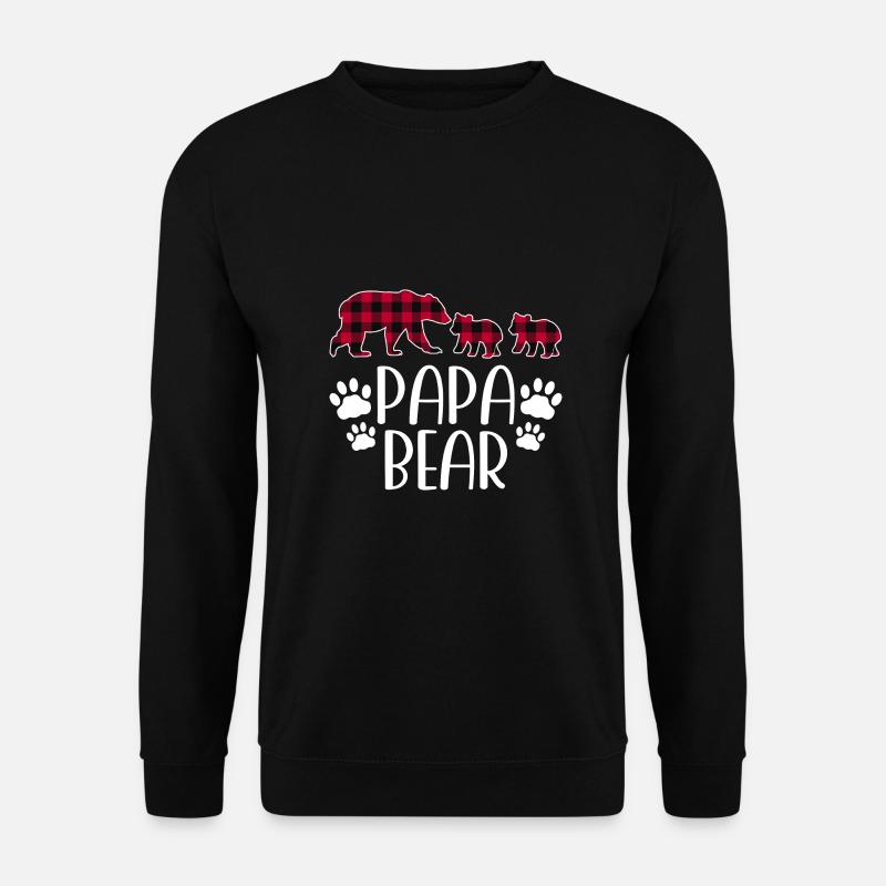 Papa Ours - Sweat-shirt Unisexe - noir