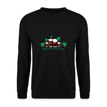 Bière, Saint-Patrick, Trèfle, Trèfle - Sweat-shirt Unisexe - noir - Devant - Alina (178cm) & Michal (187cm)