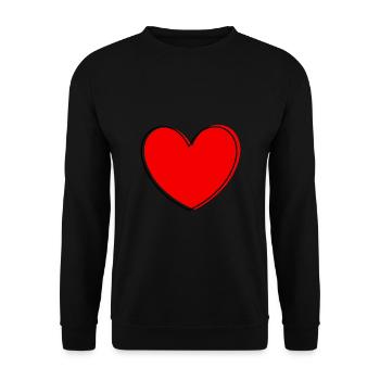 Valentinstag, Valentinstag, Valentinstag - Unisex Pullover - Schwarz - Vorne - Alina (178cm) & Michal (187cm)
