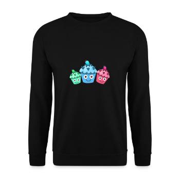 cupcakes,muffins,familie,kuchen,muffinfamilie - Unisex Pullover - Schwarz - Vorne - Alina (178cm) & Michal (187cm)