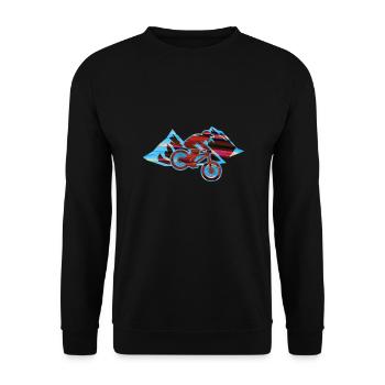 Descente,Hill,VTT,Cyclisme,Cycliste,Graffiti - Sweat-shirt Unisexe - noir - Devant - Alina (178cm) & Michal (187cm)