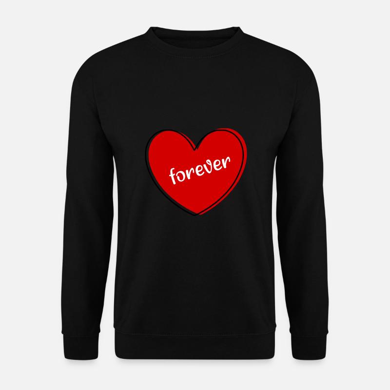 rotes Herz rot Geschenk Valentinstag - Unisex Pullover - Schwarz