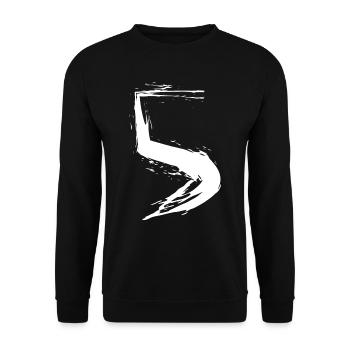 Lieblingszahl Nummer Zahl 5 Fünf Vektor Geschenk - Unisex Sweatshirt - black - Front - Alina (178cm) & Michal (187cm)