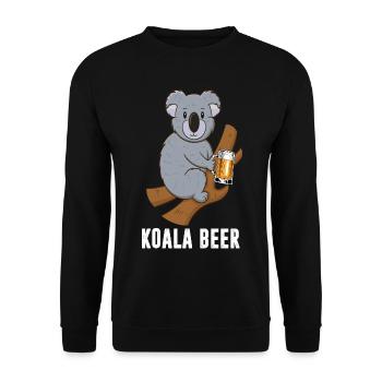 koala and beer beer koala bear australia drink - Unisex Sweatshirt - black - Front - Alina (178cm) & Michal (187cm)