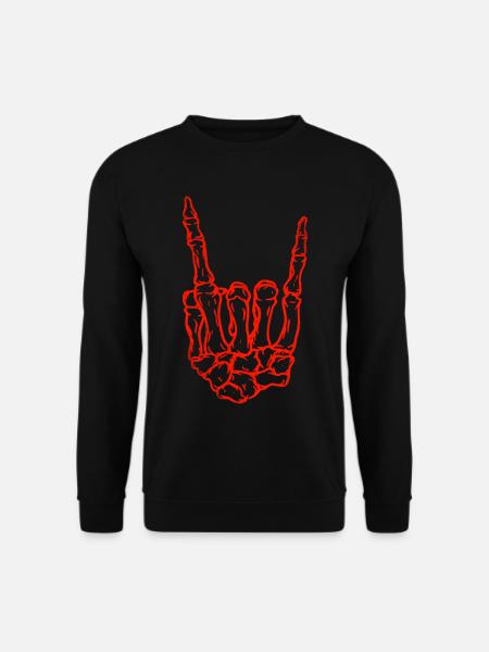 Rock and Roll Skelett - Unisex Pullover - Schwarz
