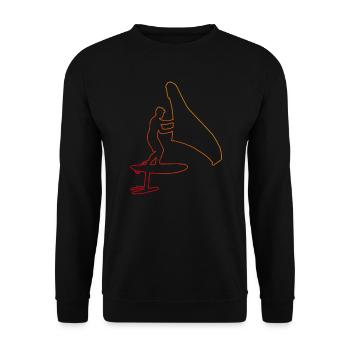 wingsurf wingsurfing Women Men hydrofoil - Unisex Sweatshirt - black - Front - Alina (178cm) & Michal (187cm)