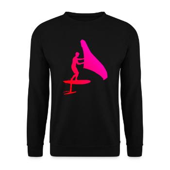foilwing hydrofoil wingsurfen wingsurf Damen - Unisex Pullover - Schwarz - Vorne - Alina (178cm) & Michal (187cm)