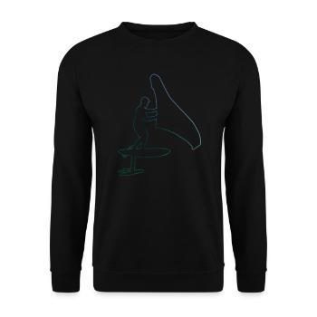 hydrofoil wingsurf wingfoil Women wingsurfing - Unisex Sweatshirt - black - Front - Alina (178cm) & Michal (187cm)