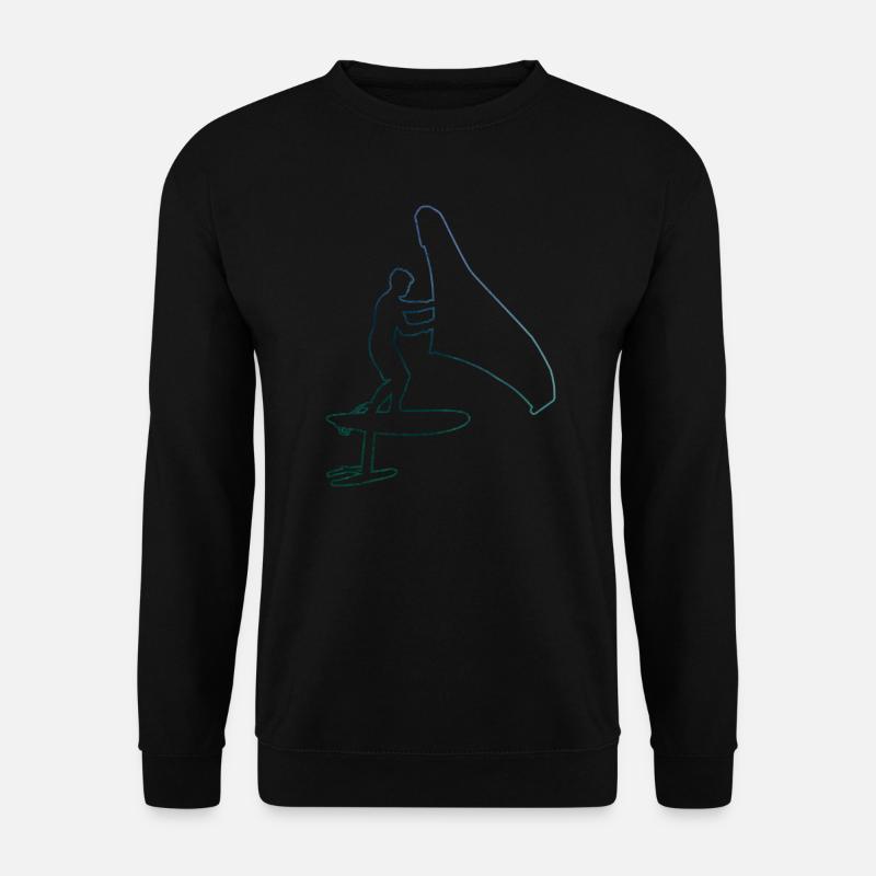hydrofoil wingsurf wingfoil Damen wingsurfen - Unisex Pullover - Schwarz