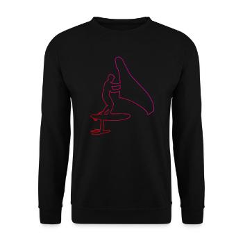 wingfoil Femmes foilwing wingsurfen hydrofoil - Sweat-shirt Unisexe - noir - Devant - Alina (178cm) & Michal (187cm)