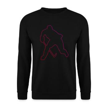 Joueuse de hockey sur glace féminin Jeux de hockey sur glace - Sweat-shirt Unisexe - noir - Devant - Alina (178cm) & Michal (187cm)