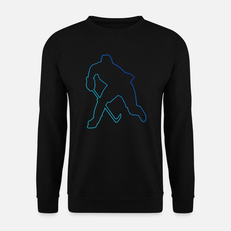 Ice Hockey player Eishockey spielen Damen - Unisex Pullover - Schwarz