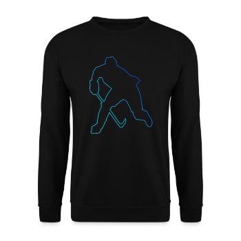 Ice Hockey player Eishockey spielen Damen - Unisex Sweatshirt - black - Front - Alina (178cm) & Michal (187cm)