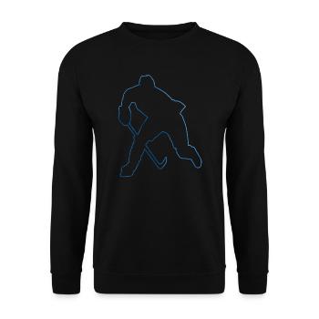 Hockey sur glace féminin Joueur de hockey sur glace Joueur de hockey sur glace - Sweat-shirt Unisexe - noir - Devant - Alina (178cm) & Michal (187cm)