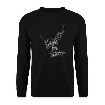 guitare classique guitariste - Sweat-shirt Unisexe - noir - Devant - Alina (178cm) & Michal (187cm)
