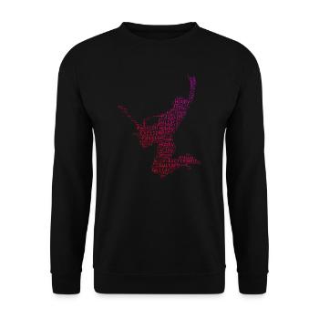 Guitare Guitare électrique Guitare acoustique Femmes - Sweat-shirt Unisexe - noir - Devant - Alina (178cm) & Michal (187cm)