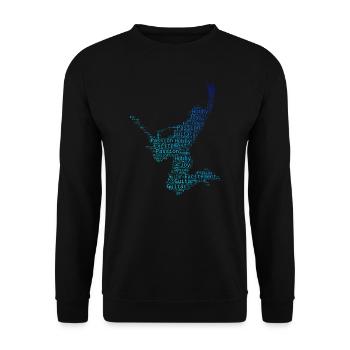 E-gitarre Guitar Gitarrenspieler electronic guitar - Unisex Pullover - Schwarz - Vorne - Alina (178cm) & Michal (187cm)