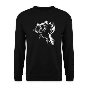 Chiens maltais Silhouette de chien Wilsigns - Sweat-shirt Unisexe - noir - Devant - Alina (178cm) & Michal (187cm)