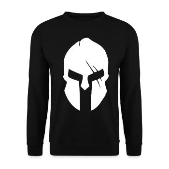 Spartan helmet white / Sparta - Unisex Pullover - Schwarz - Vorne - Alina (178cm) & Michal (187cm)