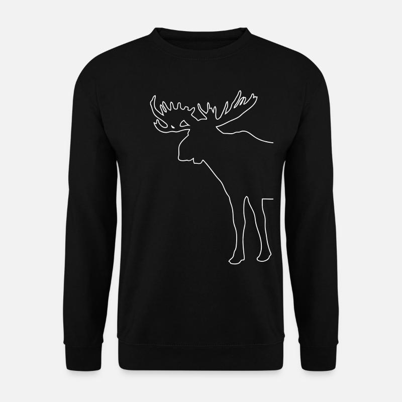 Elch - Moose - Unisex Pullover - Schwarz