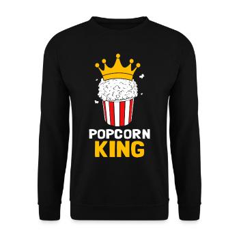 Popcorn Roi - Sweat-shirt Unisexe - noir - Devant - Alina (178cm) & Michal (187cm)