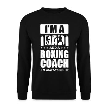 Boxing Boxer Boxer Boxing Match Boxing Training - Unisex Sweatshirt - black - Front - Alina (178cm) & Michal (187cm)