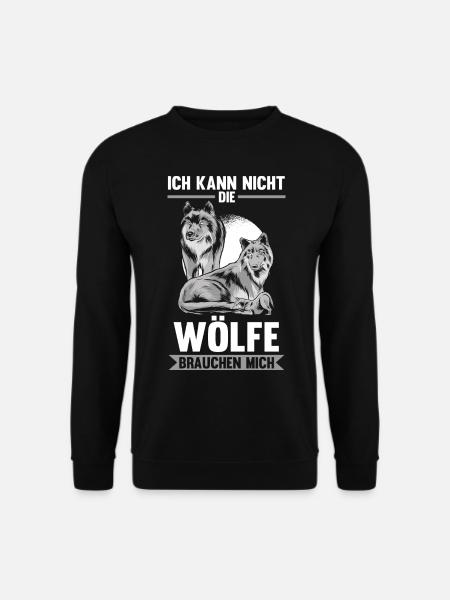 Wölfe Waldtier Wolf - Unisex Pullover - Schwarz