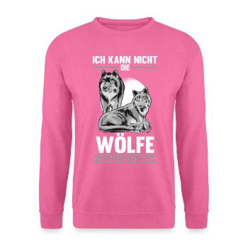 Wölfe Waldtier Wolf - Unisex Pullover - Pink - Vorne