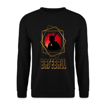 Baseball Gold Player USA Sport Vintage Retro - Sweat-shirt Unisexe - noir - Devant - Alina (178cm) & Michal (187cm)